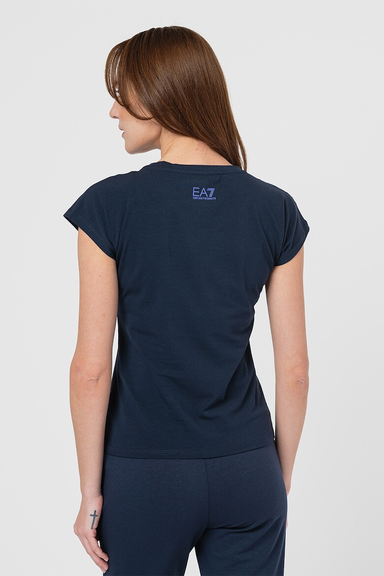 EA7 Tricou regular fit cu imprimeu contrastant - Pled.ro