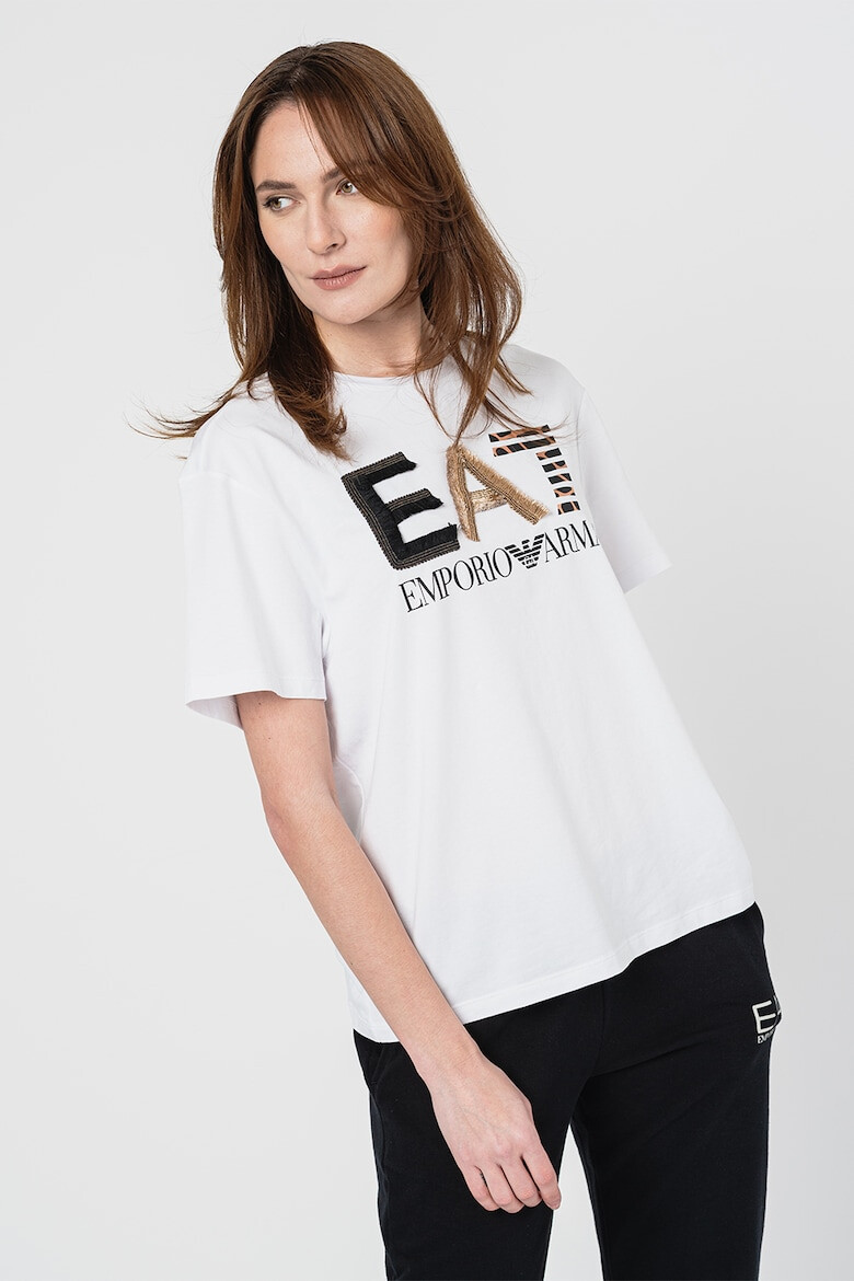 EA7 Tricou relaxed fit din amestec de modal cu logo - Pled.ro