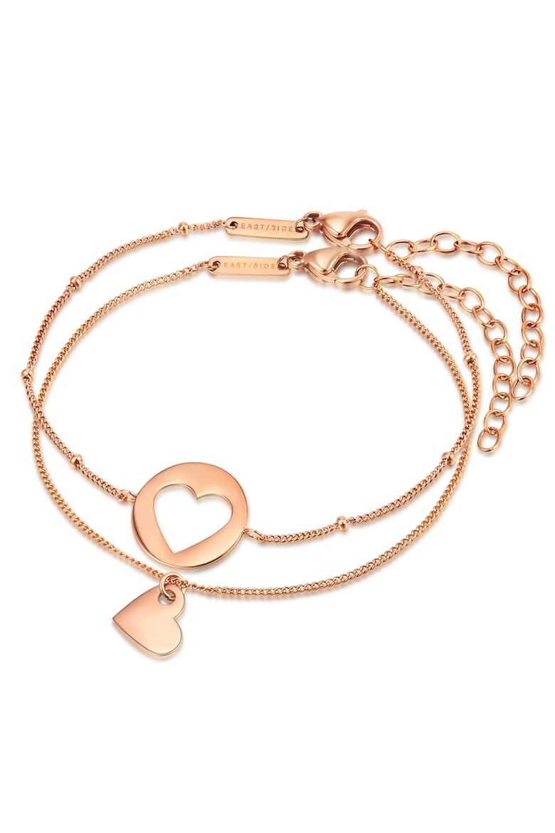 Eastside Set de bratari placate cu aur rose de 18K - 2 piese - Pled.ro