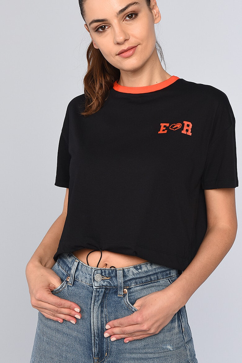 Ecko Tricou crop regular fit Tavion - Pled.ro