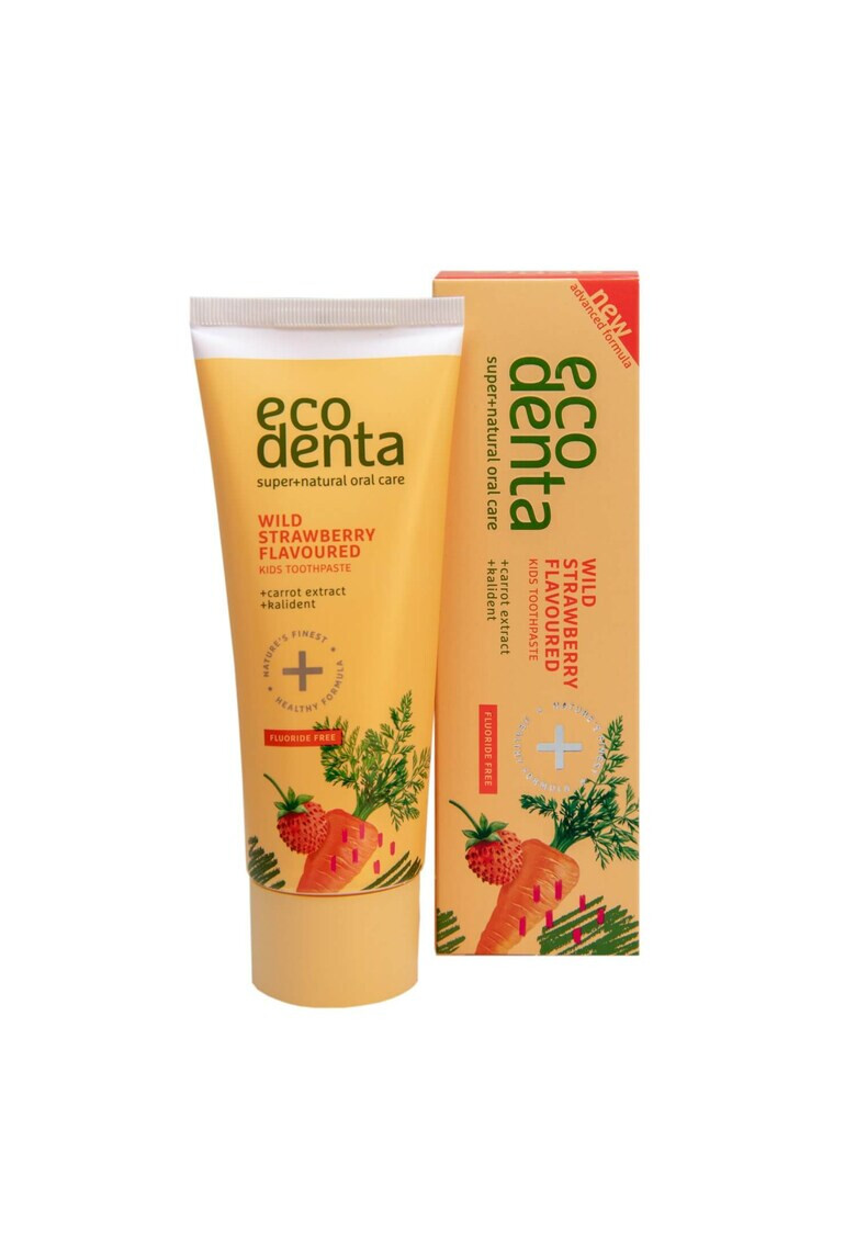 Ecodenta Pasta de dinti pentru copii cu aroma de capsuni si morcov 75 ml - Pled.ro