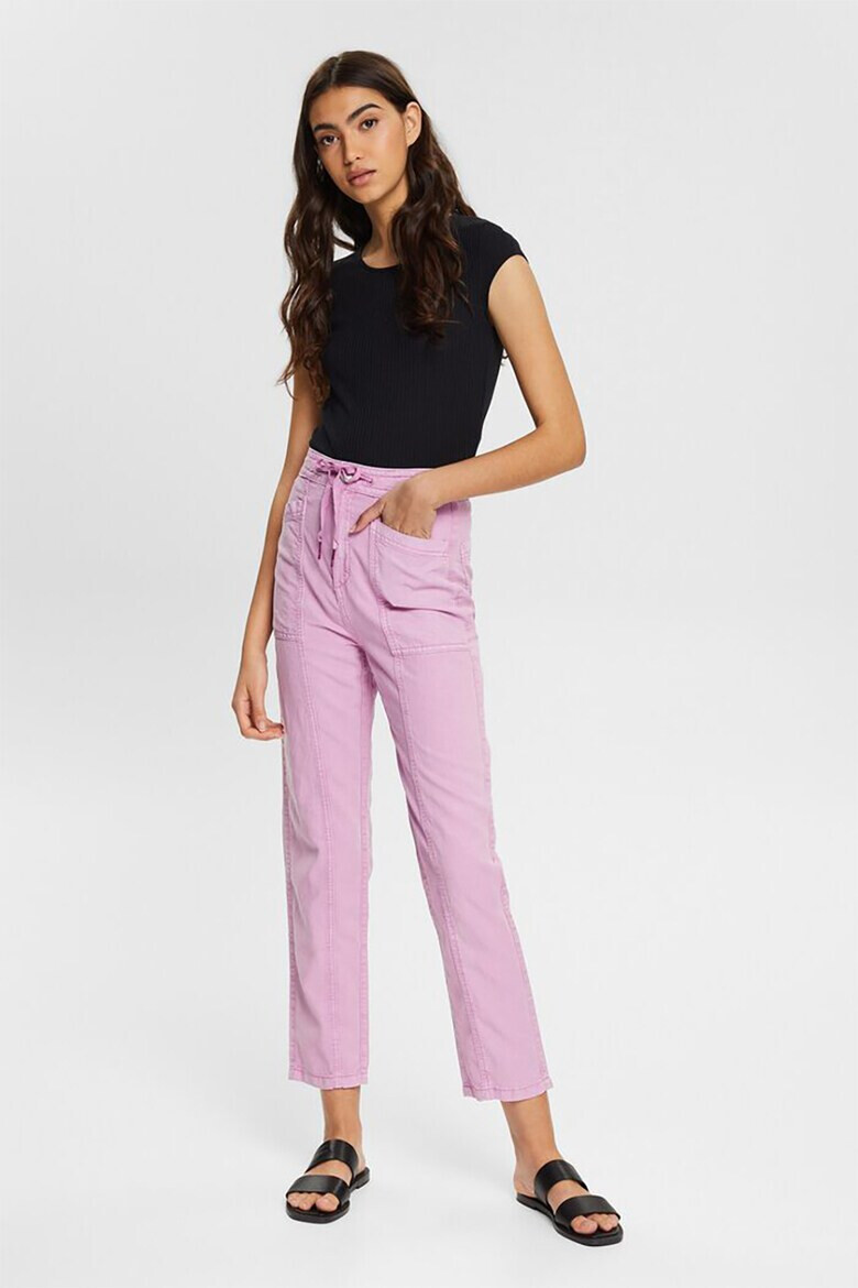 EDC by Esprit Pantaloni crop cu talie inalta - Pled.ro