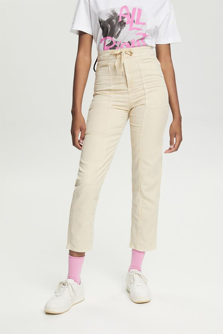 EDC by Esprit Pantaloni crop cu talie inalta - Pled.ro