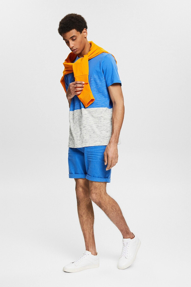 EDC by Esprit Tricou cu decolteu la baza gatului si model colorblock - Pled.ro