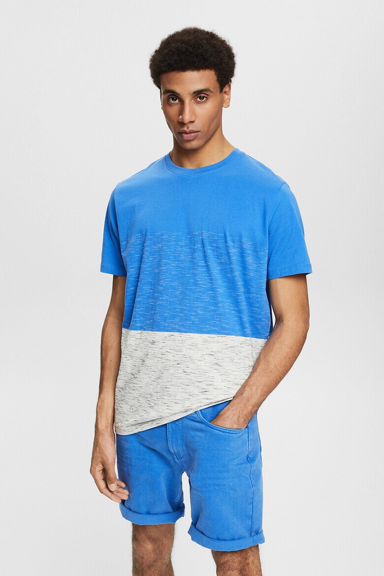 EDC by Esprit Tricou cu decolteu la baza gatului si model colorblock - Pled.ro