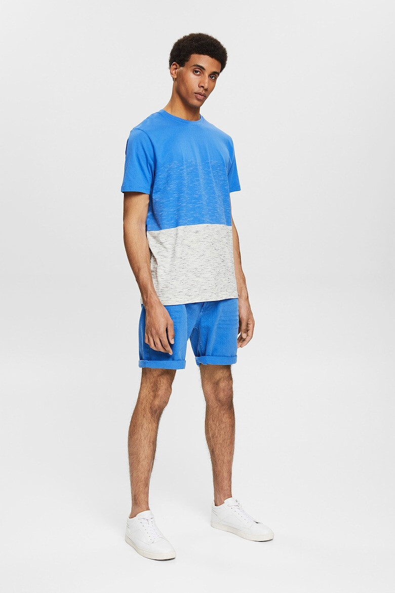 EDC by Esprit Tricou cu decolteu la baza gatului si model colorblock - Pled.ro