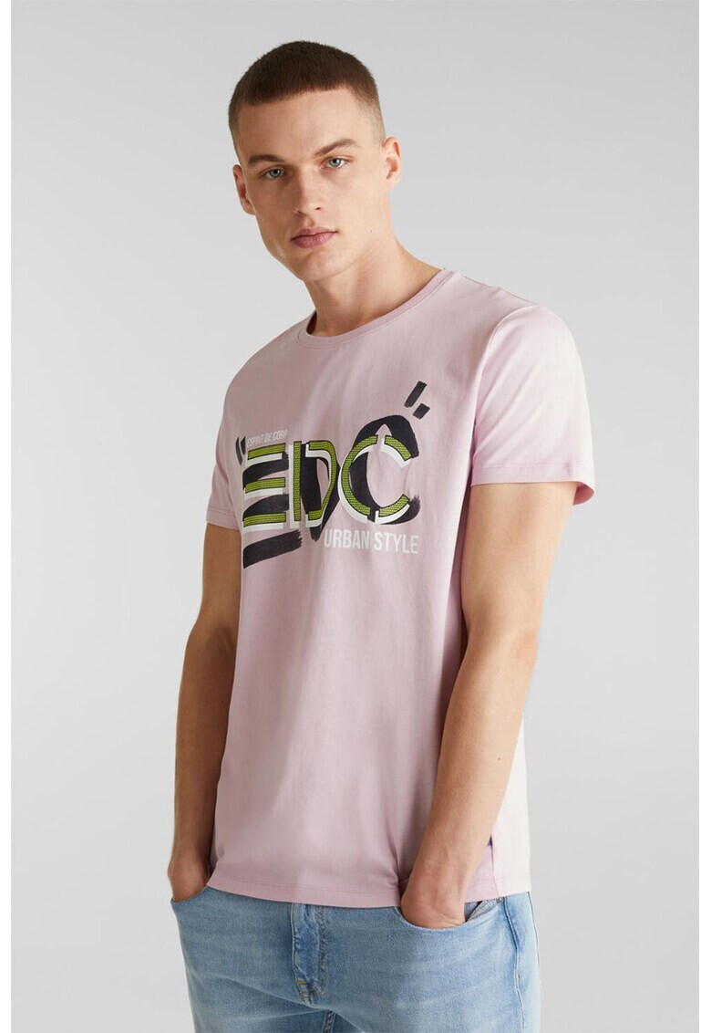 EDC by Esprit Tricou din bumbac organic cu imprimeu logo - Pled.ro