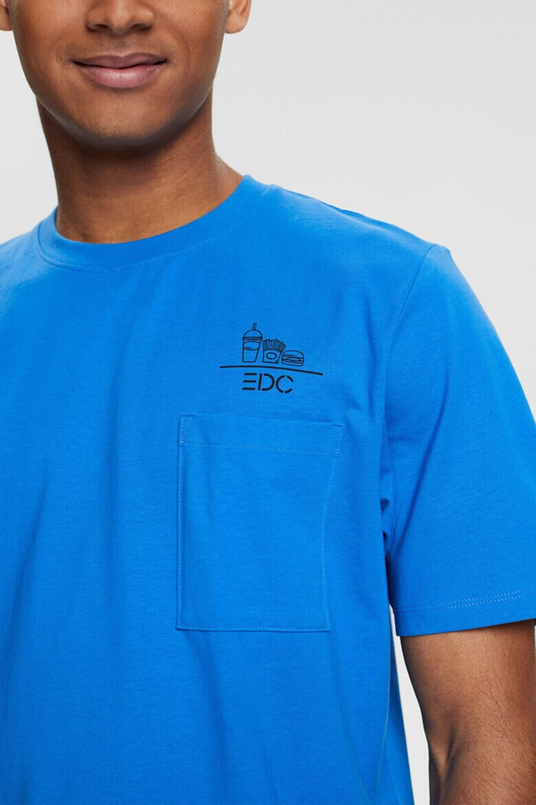 EDC by Esprit Tricou lejer cu buzunar pe piept - Pled.ro