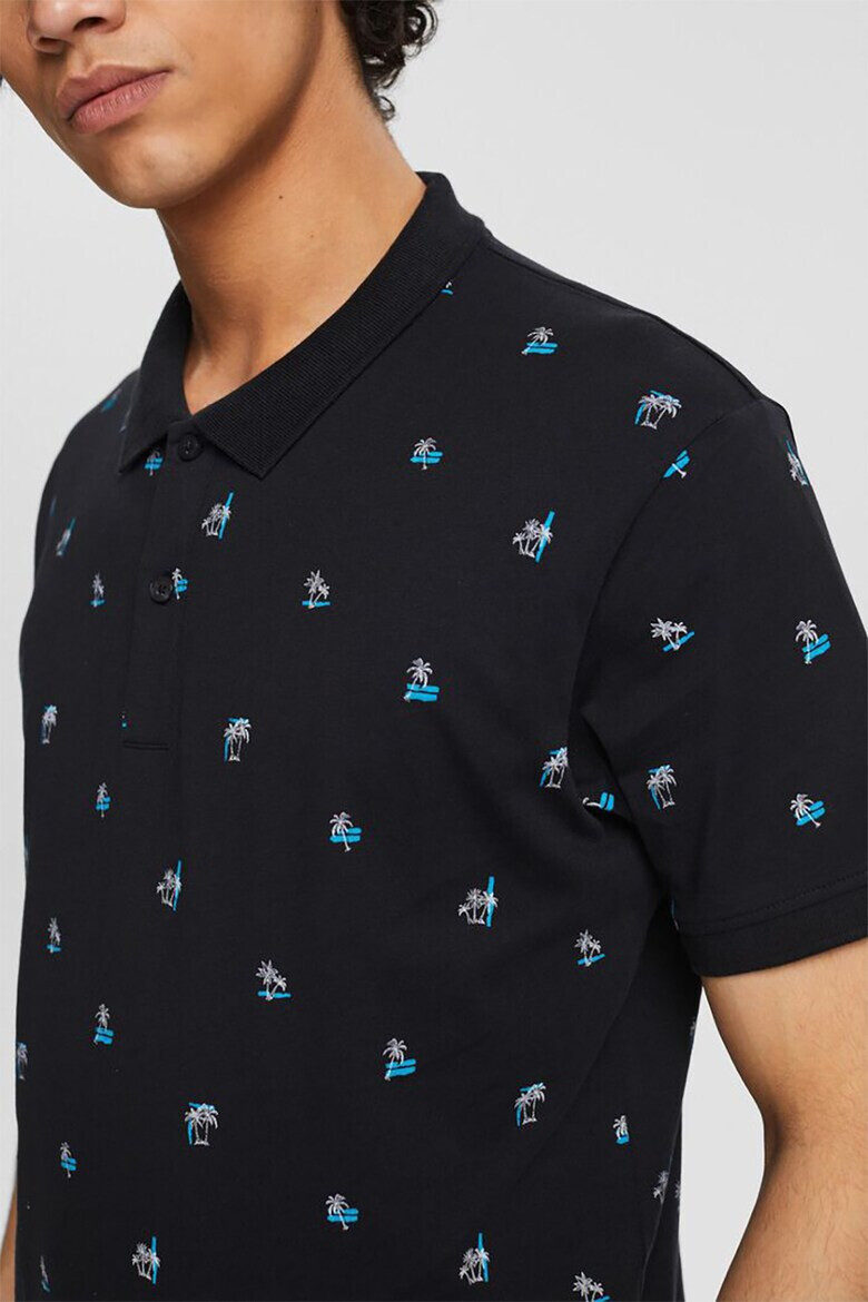 EDC by Esprit Tricou polo din bumbac cu model grafic - Pled.ro