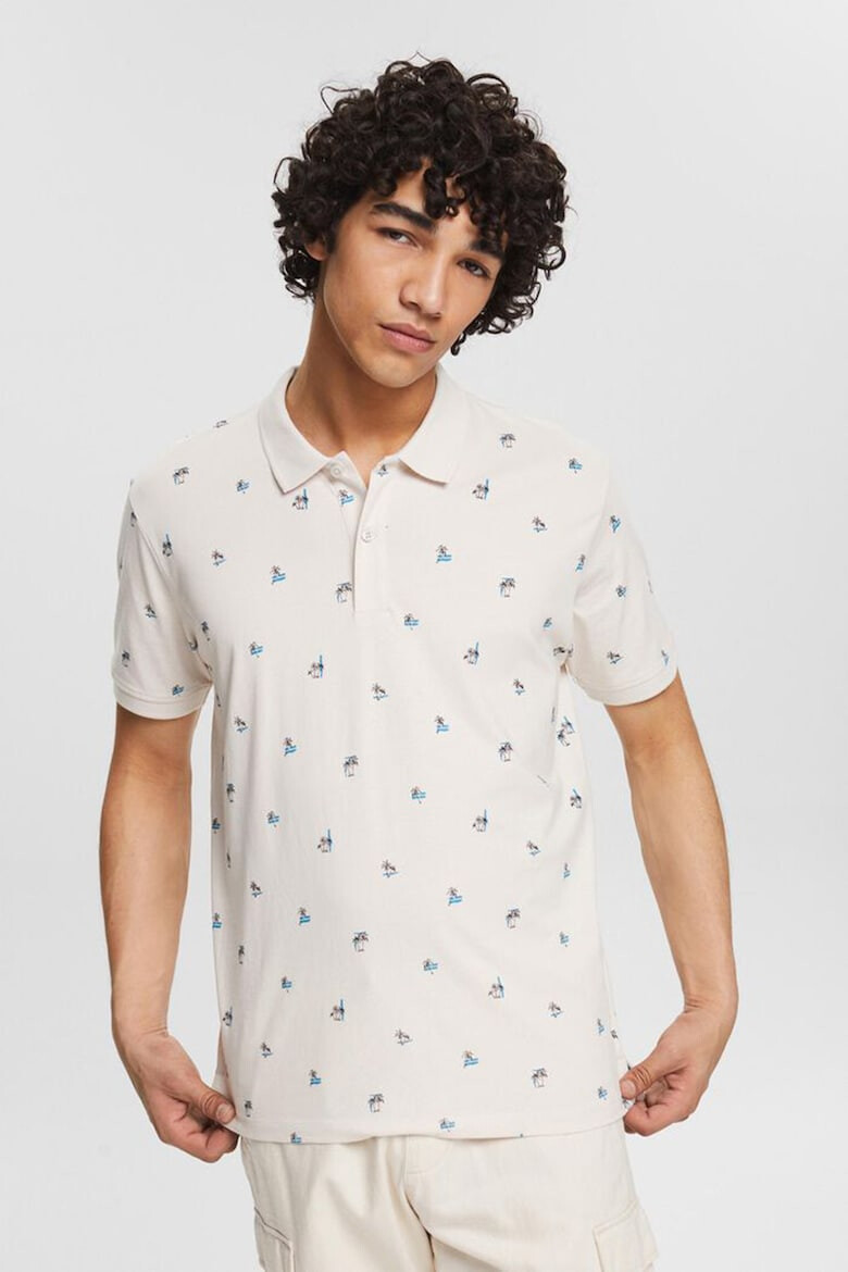 EDC by Esprit Tricou polo din bumbac cu model grafic - Pled.ro