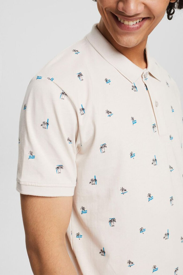 EDC by Esprit Tricou polo din bumbac cu model grafic - Pled.ro