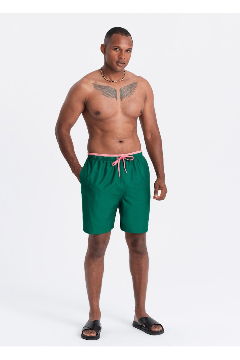 EDOTI Ombre Clothing Pantaloni scurti pentru barbati Costume de baie Lisumbu verde inchis - Pled.ro