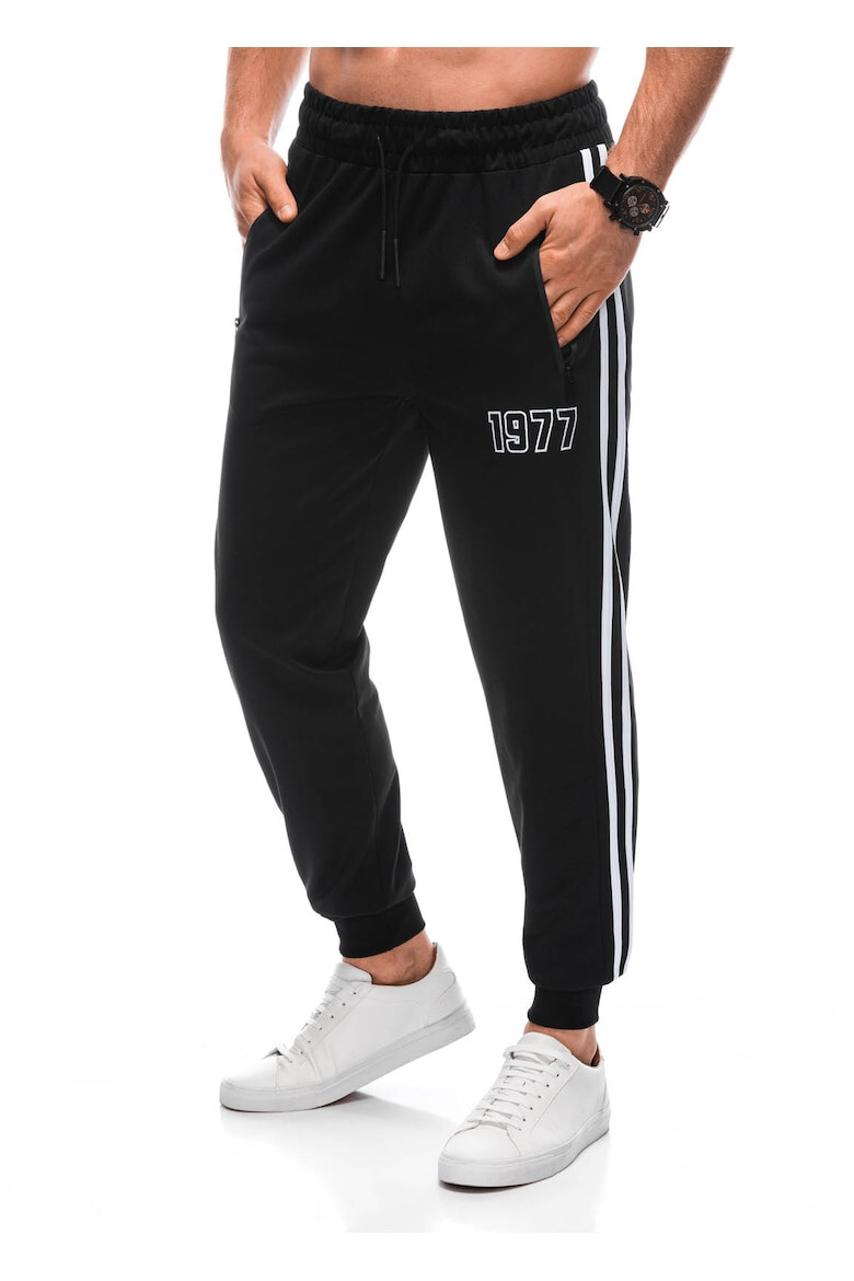 EDOTI Pantaloni lungi sport din amestec de bumbac P1414 Barbati - Pled.ro