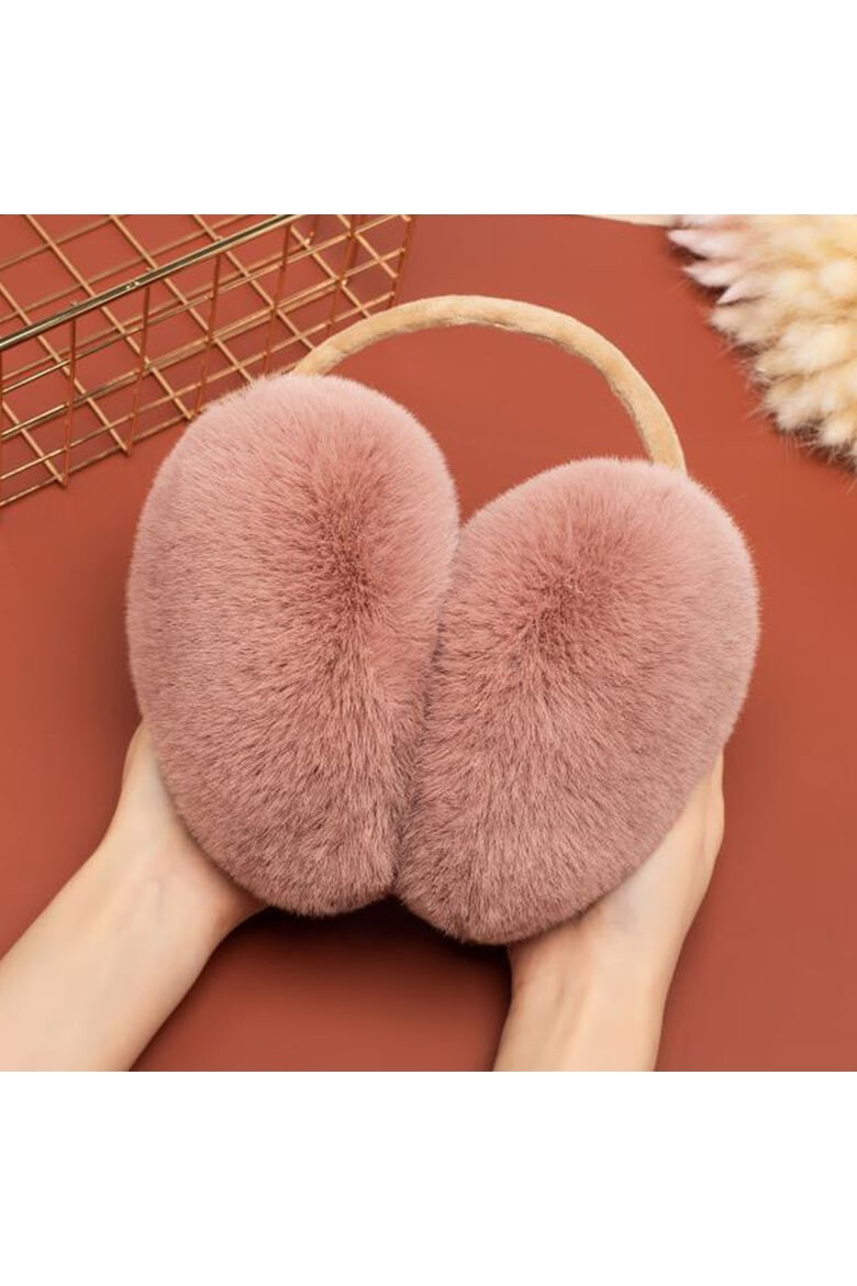 EFAYN.RO Acoperitori pentru urechi protectie impotriva frigului model casti care se poarta pe spatele capului tematica fluffy and warm unisex marime universala EFAYN - Pled.ro