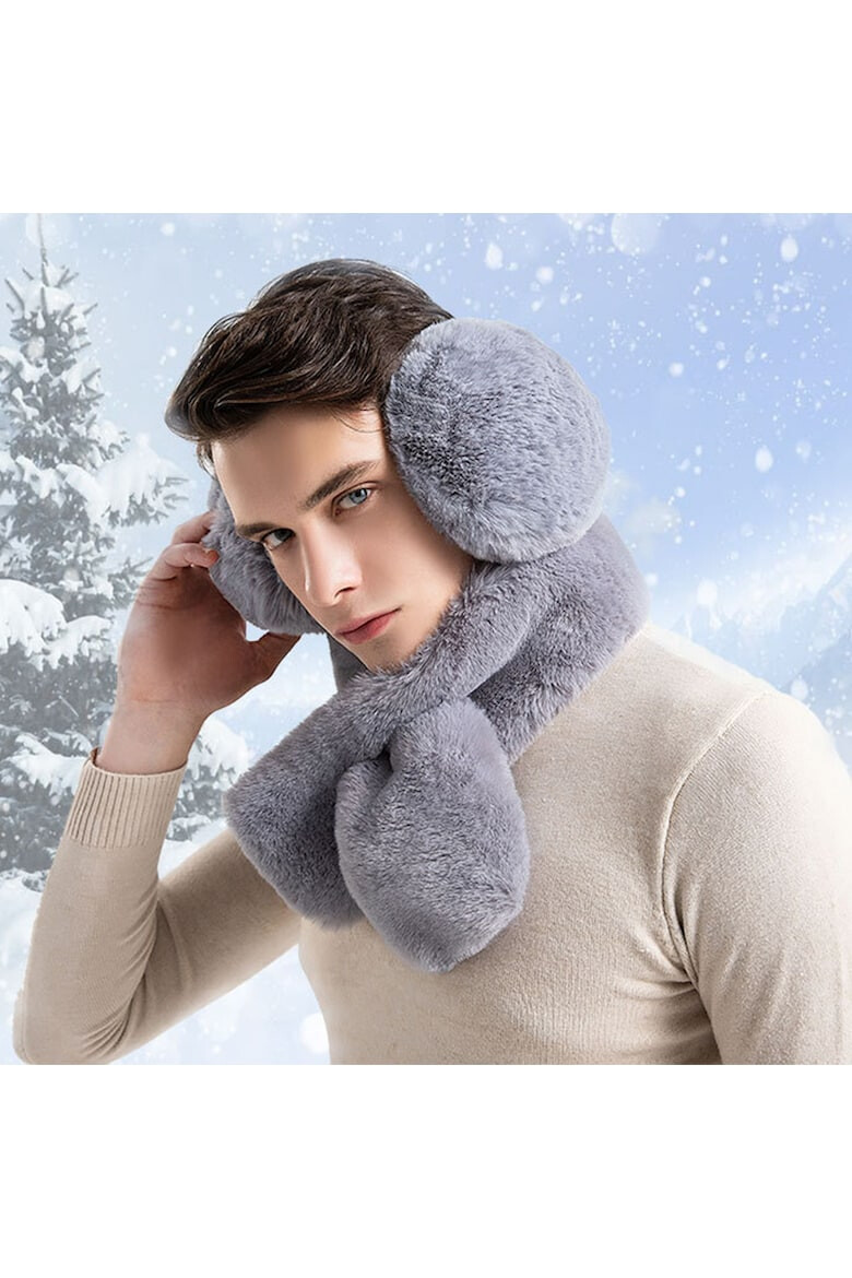 EFAYN.RO Acoperitori pentru urechi protectie impotriva frigului model casti care se poarta pe spatele capului tematica fluffy and warm unisex marime universala EFAYN - Pled.ro