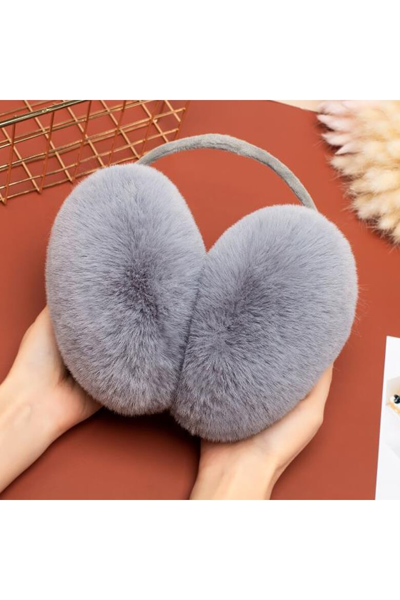 EFAYN.RO Acoperitori pentru urechi protectie impotriva frigului model casti care se poarta pe spatele capului tematica fluffy and warm unisex marime universala EFAYN - Pled.ro