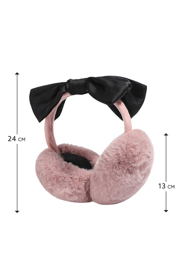 EFAYN.RO Acoperitori pentru urechi protectie impotriva frigului model casti dama cu funda eleganta supradimensionata tematica fashion winter marime universala EFAYN - Pled.ro