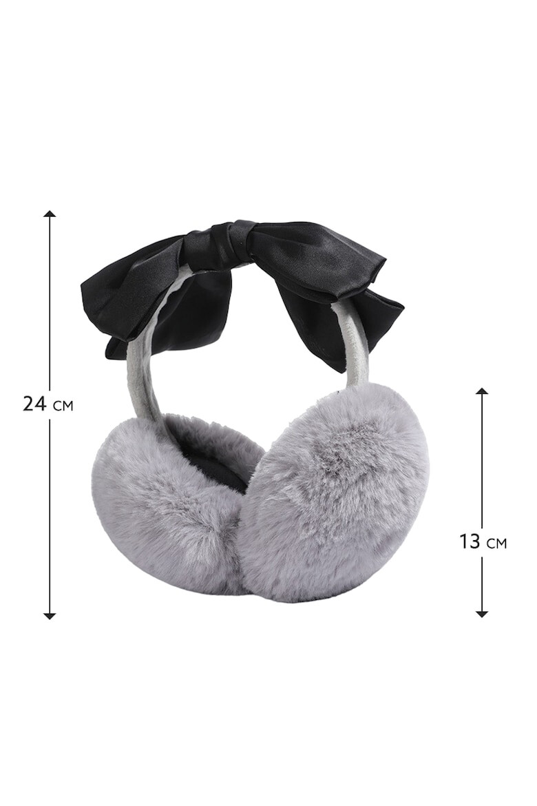 EFAYN.RO Acoperitori pentru urechi protectie impotriva frigului model casti dama cu funda eleganta supradimensionata tematica fashion winter marime universala EFAYN - Pled.ro