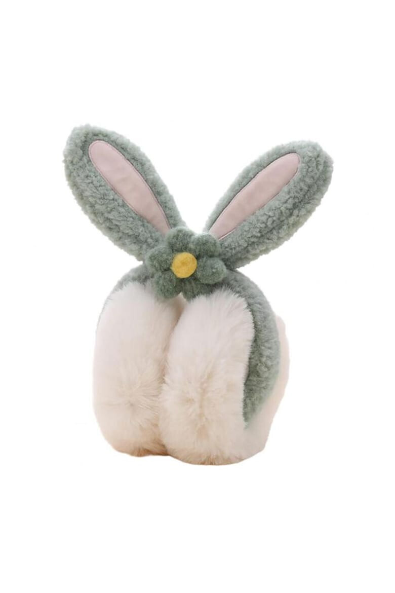 EFAYN.RO Acoperitori pentru urechi protectie impotriva frigului model casti dama cu urechiuse de iepuras si fundita tematica flower bunny marime universala EFAYN - Pled.ro