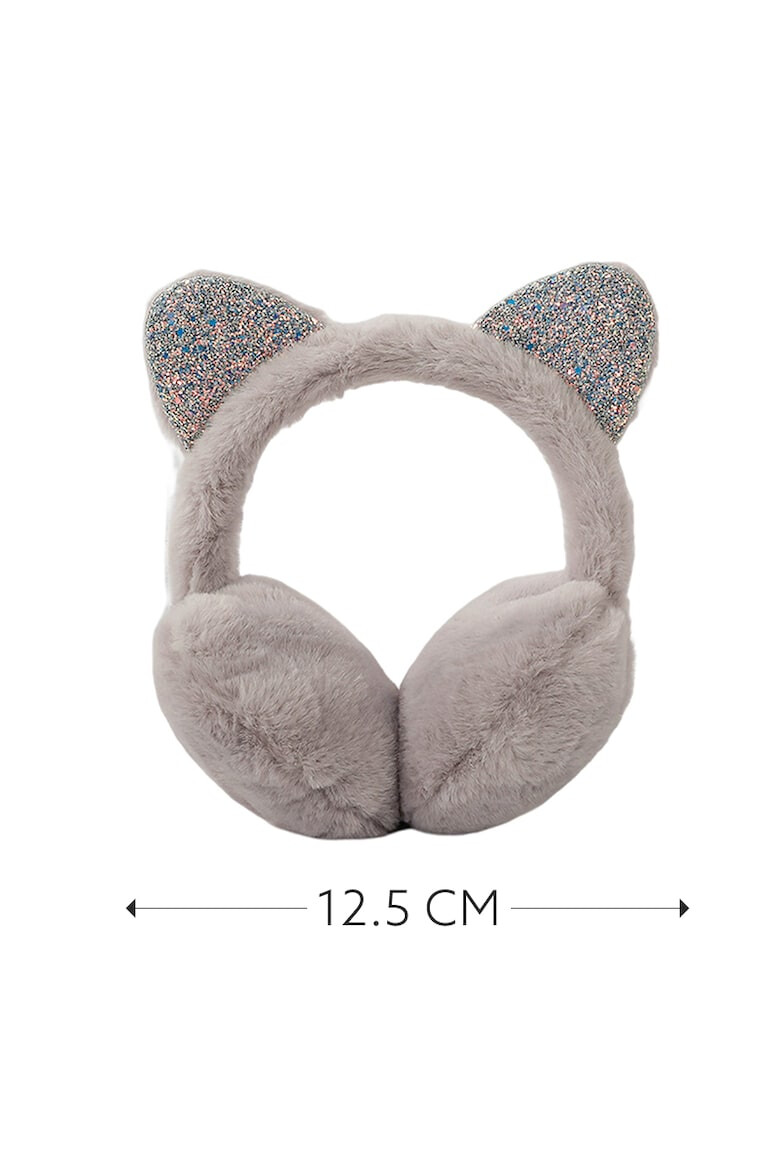 EFAYN.RO Acoperitori pentru urechi protectie impotriva frigului model casti dama pufoase tematica fancy winter cat marime universala EFAYN - Pled.ro