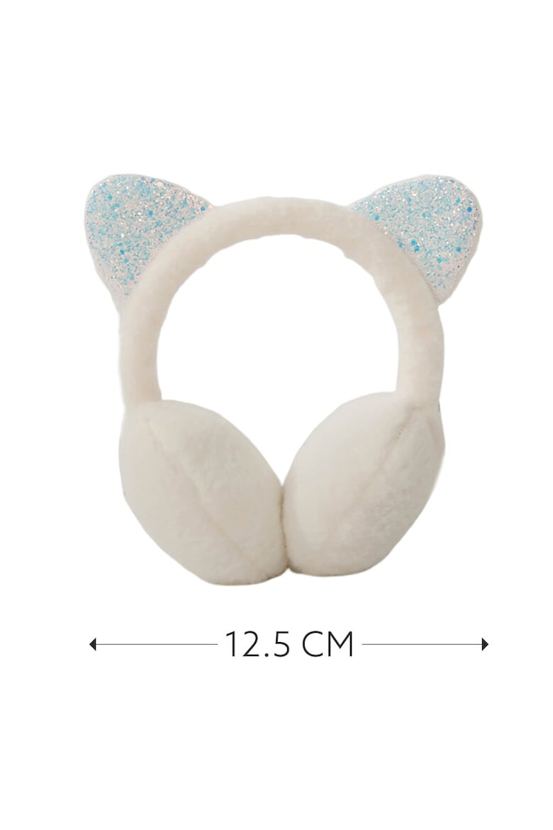 EFAYN.RO Acoperitori pentru urechi protectie impotriva frigului model casti dama pufoase tematica fancy winter cat marime universala EFAYN - Pled.ro