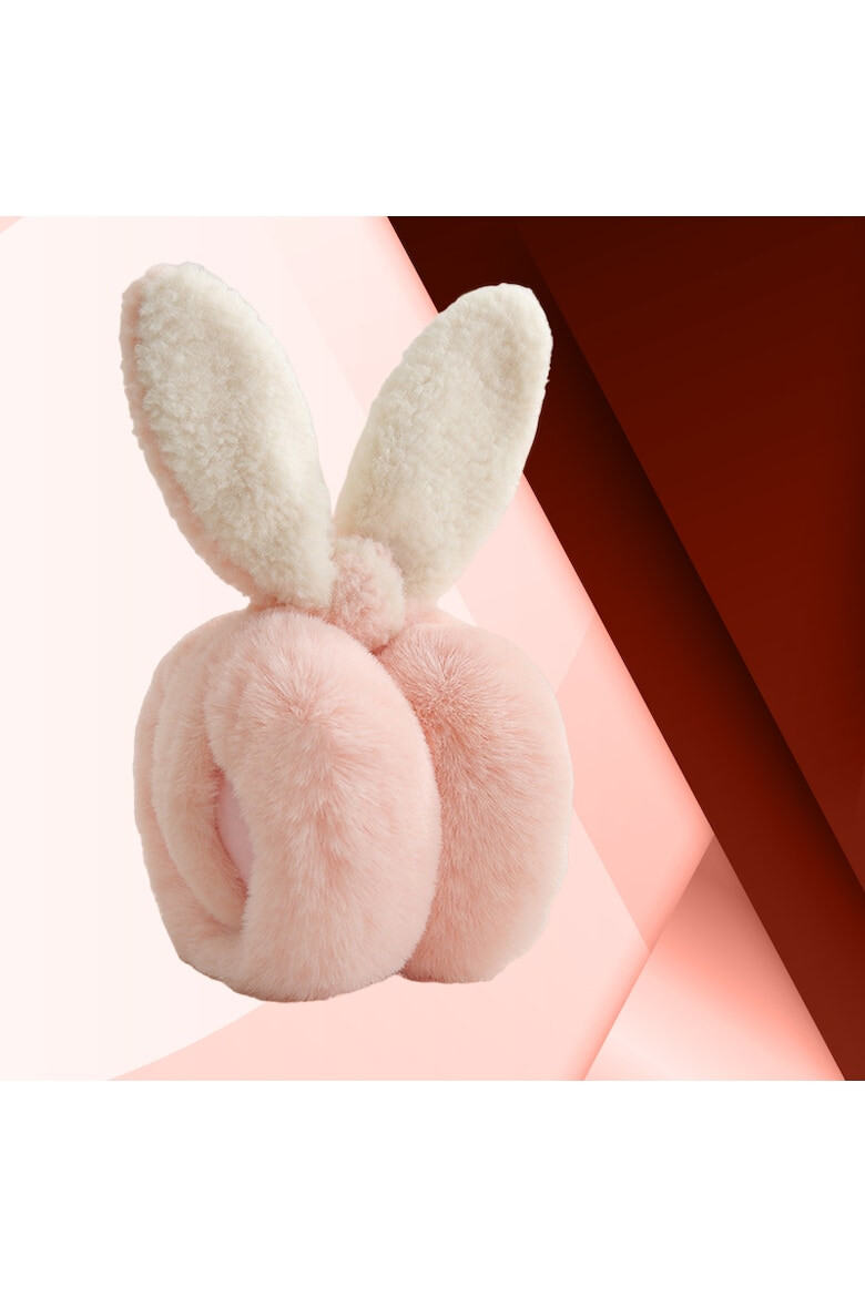 EFAYN.RO Acoperitori pentru urechi protectie impotriva frigului model casti pufoase cu urechi lungi de iepuras pliabile tematica happy bunny marime universala EFAYN - Pled.ro