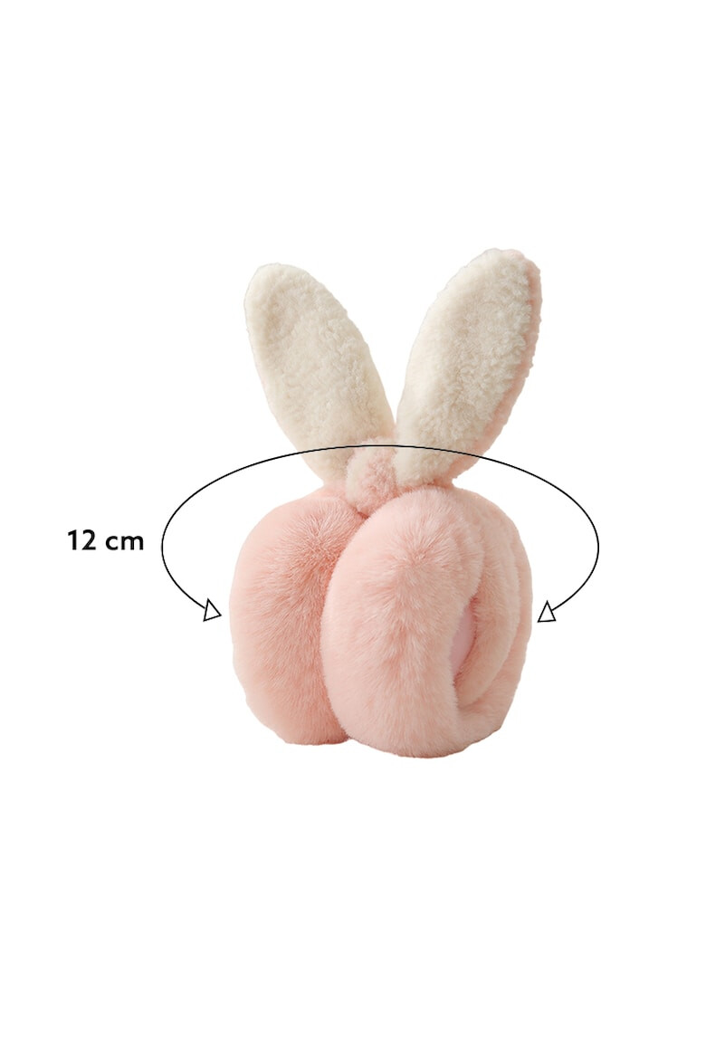 EFAYN.RO Acoperitori pentru urechi protectie impotriva frigului model casti pufoase cu urechi lungi de iepuras pliabile tematica happy bunny marime universala EFAYN - Pled.ro