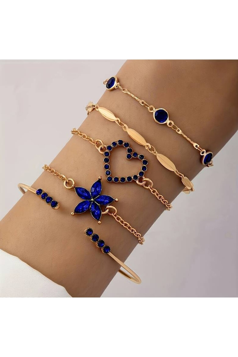 EFAYN.RO Bratari dama set 5 bucati model cute si versatil accesorii multiple reglabile tematica blue madness EFAYN - Pled.ro