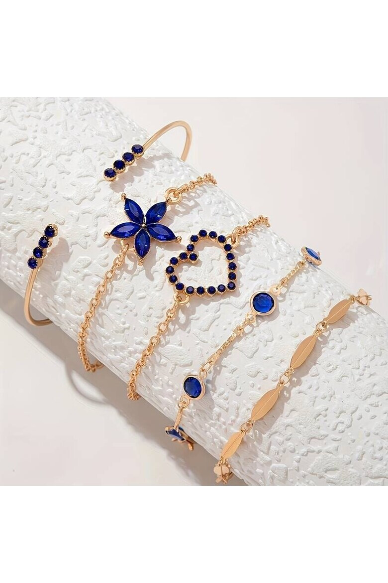 EFAYN.RO Bratari dama set 5 bucati model cute si versatil accesorii multiple reglabile tematica blue madness EFAYN - Pled.ro