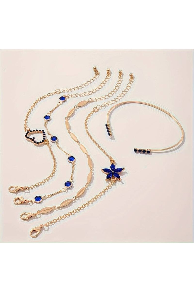 EFAYN.RO Bratari dama set 5 bucati model cute si versatil accesorii multiple reglabile tematica blue madness EFAYN - Pled.ro