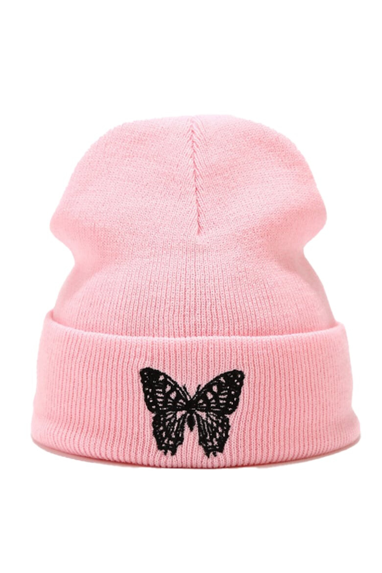 EFAYN.RO Caciula dama model minimalist cu fluturas tematica snow butterfly marime universala EFAYN - Pled.ro