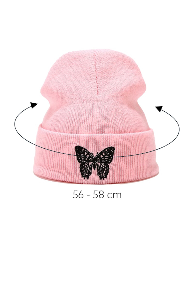 EFAYN.RO Caciula dama model minimalist cu fluturas tematica snow butterfly marime universala EFAYN - Pled.ro