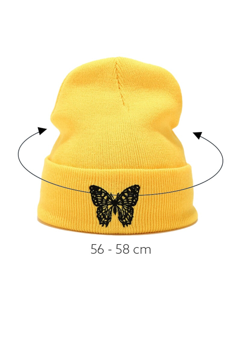 EFAYN.RO Caciula dama model minimalist cu fluturas tematica snow butterfly marime universala EFAYN - Pled.ro