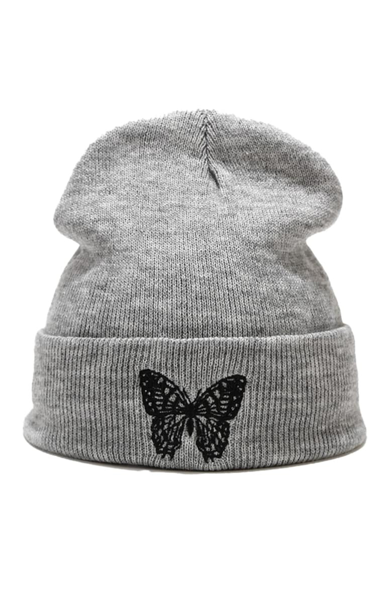 EFAYN.RO Caciula dama model minimalist cu fluturas tematica snow butterfly marime universala EFAYN - Pled.ro