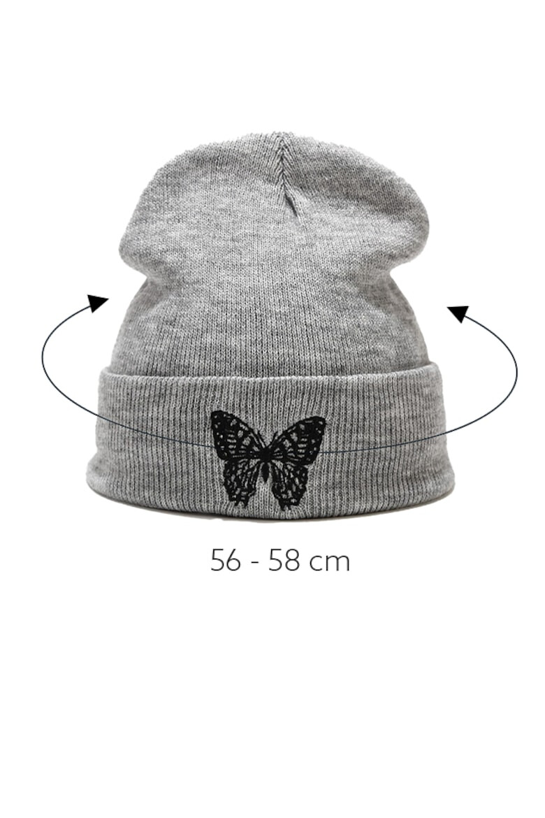 EFAYN.RO Caciula dama model minimalist cu fluturas tematica snow butterfly marime universala EFAYN - Pled.ro