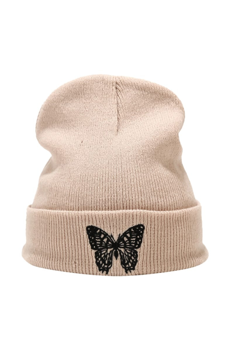 EFAYN.RO Caciula dama model minimalist cu fluturas tematica snow butterfly marime universala EFAYN - Pled.ro