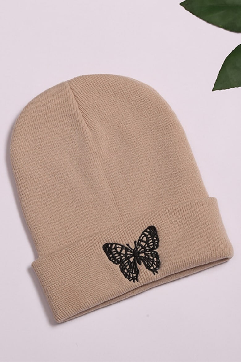 EFAYN.RO Caciula dama model minimalist cu fluturas tematica snow butterfly marime universala EFAYN - Pled.ro