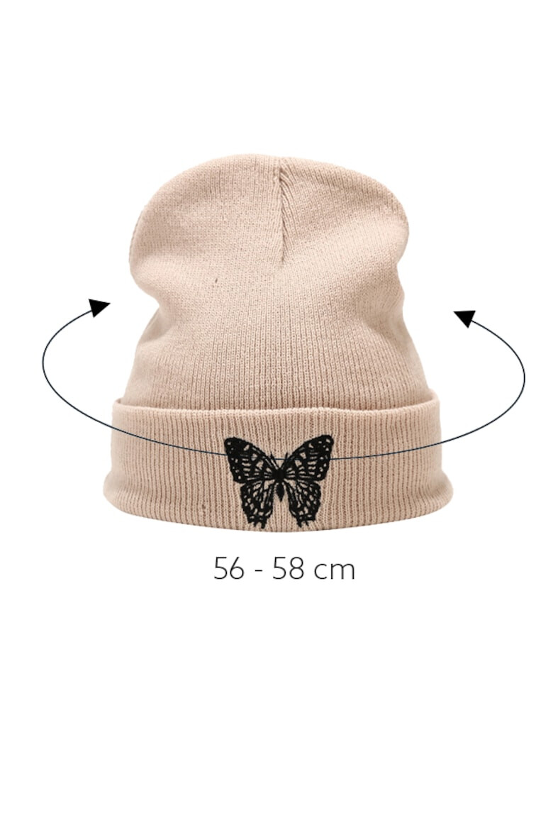 EFAYN.RO Caciula dama model minimalist cu fluturas tematica snow butterfly marime universala EFAYN - Pled.ro