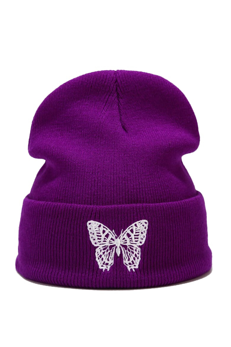 EFAYN.RO Caciula dama model minimalist cu fluturas tematica snow butterfly marime universala EFAYN - Pled.ro