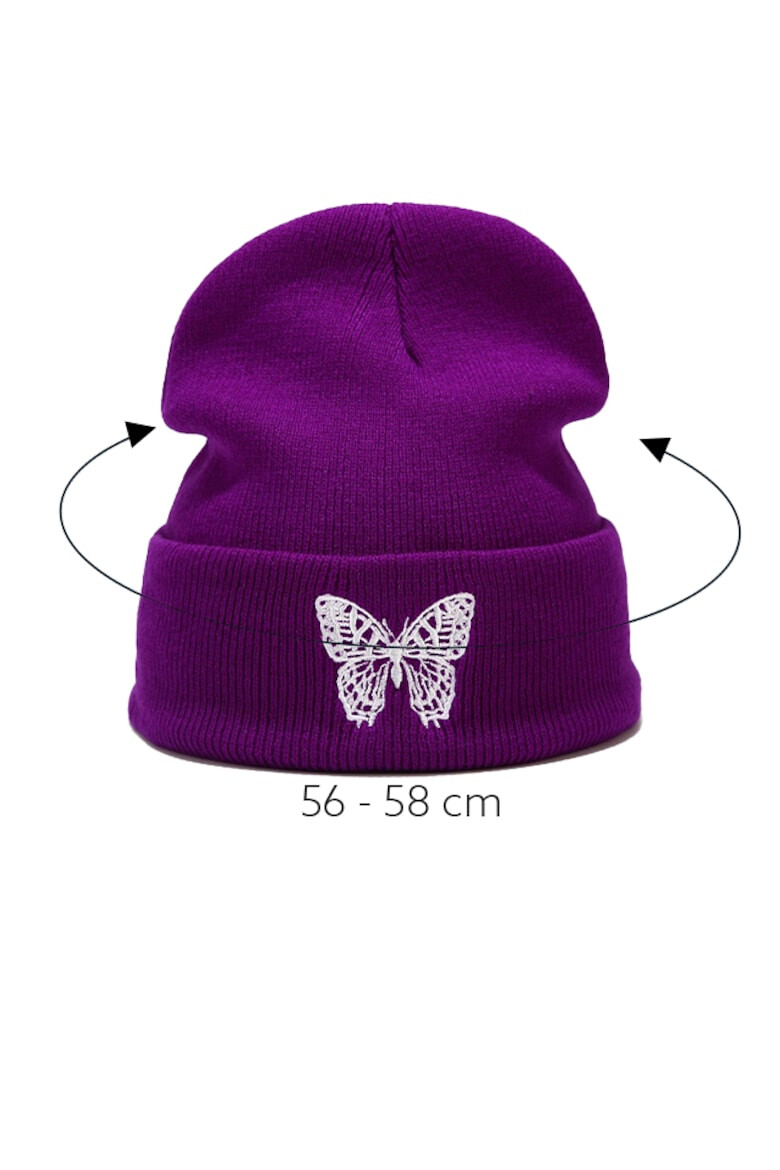 EFAYN.RO Caciula dama model minimalist cu fluturas tematica snow butterfly marime universala EFAYN - Pled.ro