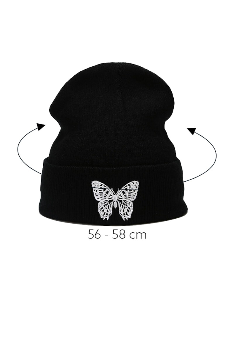 EFAYN.RO Caciula dama model minimalist cu fluturas tematica snow butterfly marime universala EFAYN - Pled.ro