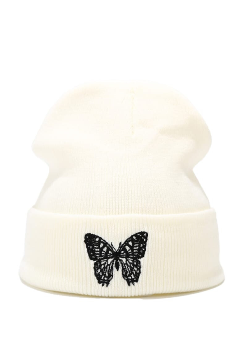 EFAYN.RO Caciula dama model minimalist cu fluturas tematica snow butterfly marime universala EFAYN - Pled.ro