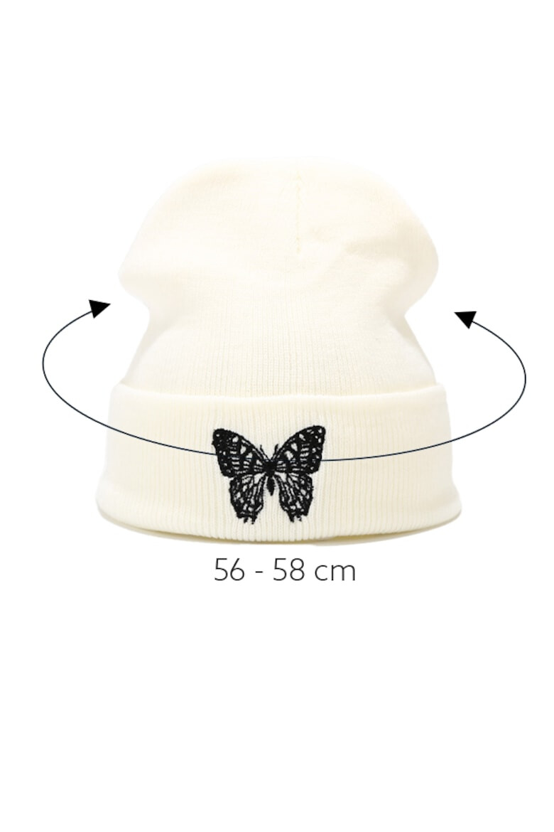 EFAYN.RO Caciula dama model minimalist cu fluturas tematica snow butterfly marime universala EFAYN - Pled.ro