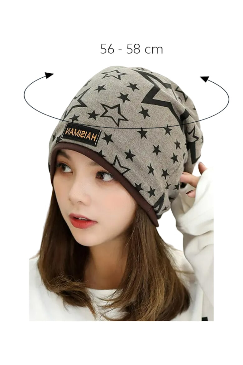 EFAYN.RO Caciula dama tip bandana model cool cu stelute dublat la interior despicatura la ambele parti tematica urban style marime universala EFAYN - Pled.ro