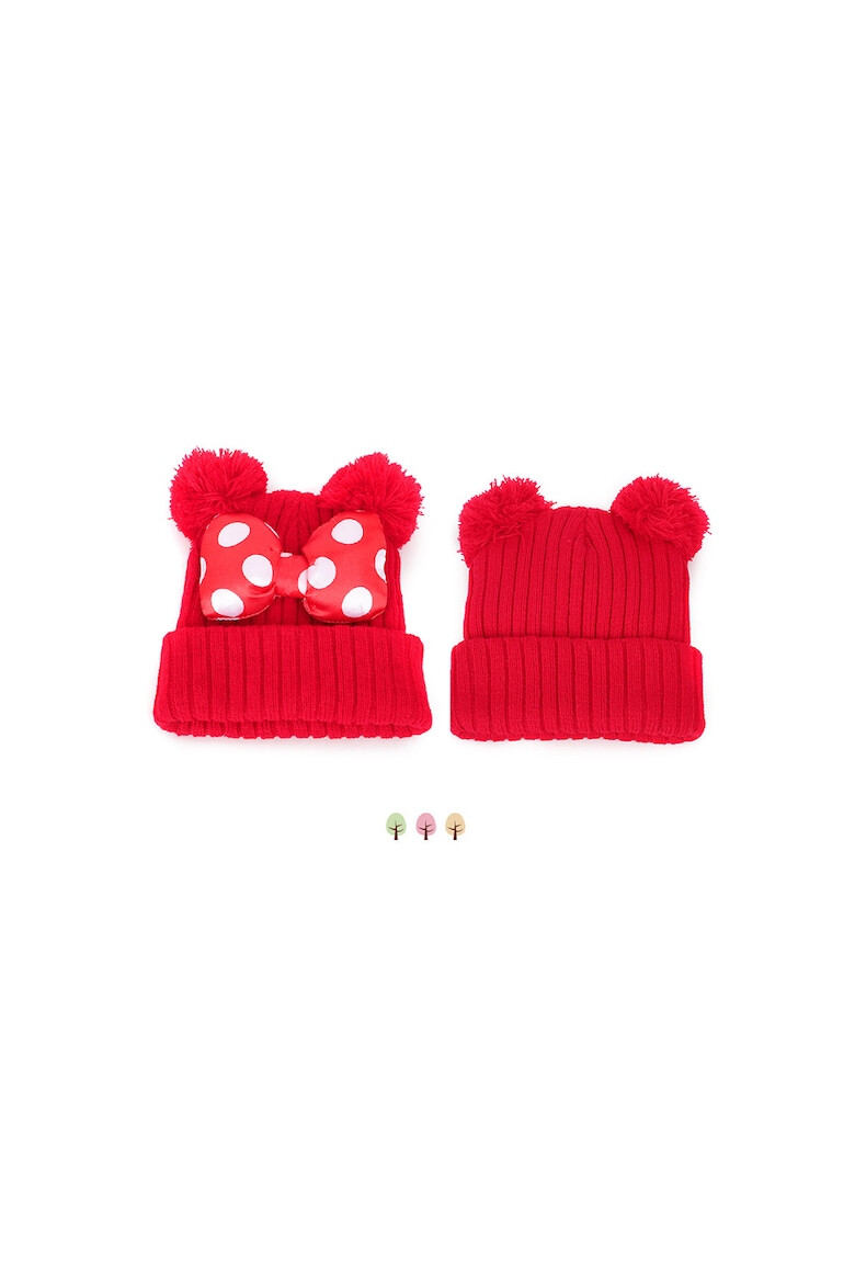 EFAYN.RO Caciula pentru copii model cu urechiuse pom pom si funda chic EFAYN - Pled.ro