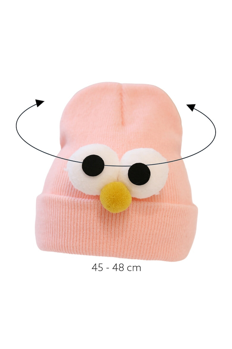 EFAYN.RO Caciula pentru copii model minimalist accesorizat cu ochisori curiosi si nasuc nazdravan tematica curious little baby 0 – 1 ani EFAYN - Pled.ro