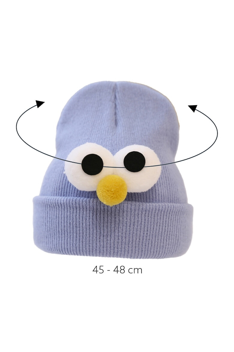 EFAYN.RO Caciula pentru copii model minimalist accesorizat cu ochisori curiosi si nasuc nazdravan tematica curious little baby 0 – 1 ani EFAYN - Pled.ro