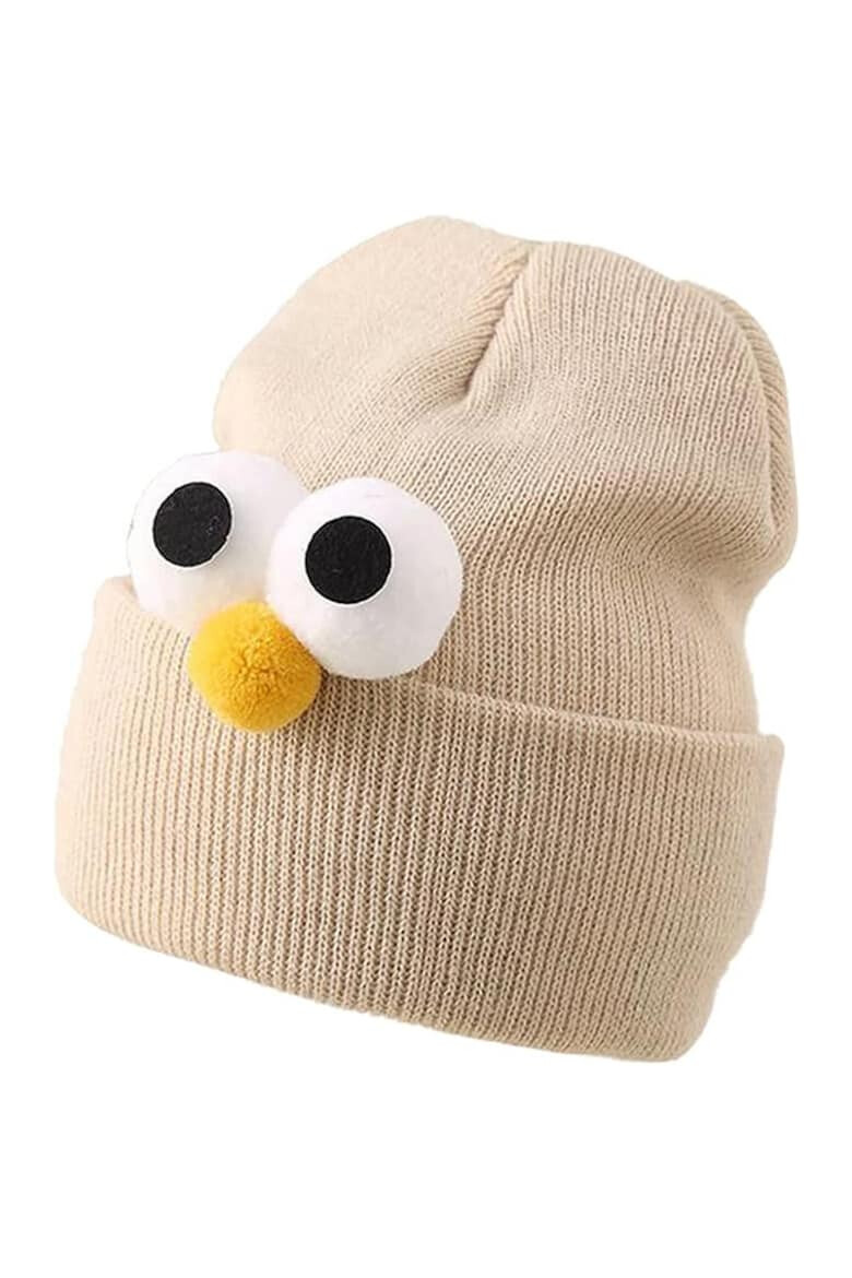 EFAYN.RO Caciula pentru copii model minimalist accesorizat cu ochisori curiosi si nasuc nazdravan tematica funny little baby 0 – 1 ani EFAYN - Pled.ro