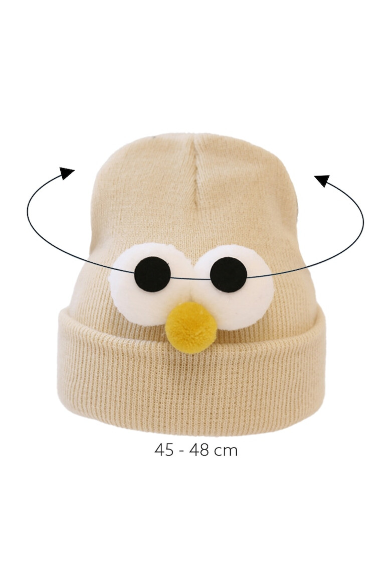 EFAYN.RO Caciula pentru copii model minimalist accesorizat cu ochisori curiosi si nasuc nazdravan tematica funny little baby 0 – 1 ani EFAYN - Pled.ro