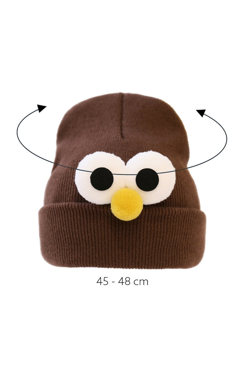 EFAYN.RO Caciula pentru copii model minimalist accesorizat cu ochisori curiosi si nasuc nazdravan tematica funny little baby 0 – 1 ani EFAYN - Pled.ro